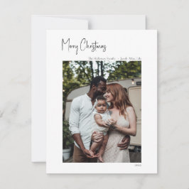 Lodrät Modern julskript - ett enda foto Julkort