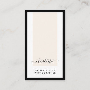 Lodrät Modern Minimal Clean Elegant Calligraphy Visitkort