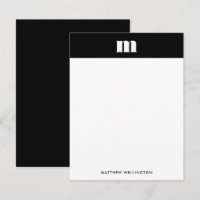 Lodrät Modern Minimal Solid Black Monogram