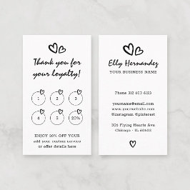 Lodrät Modern Skriptskrivare Hearests Black Lojalitetskort