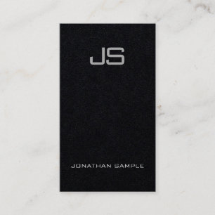 Lodrät Monogram Premium Black Modern Template Visitkort