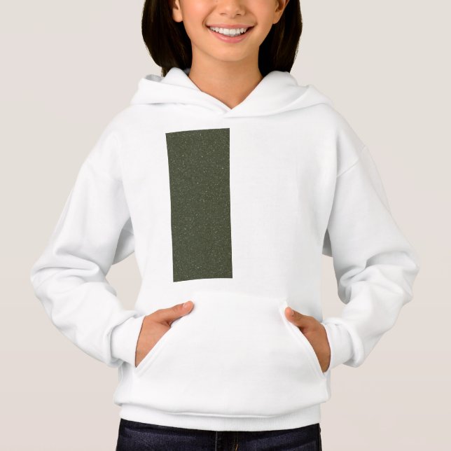 Lodrät Moss Grönt Kids Pullover Hoodie (Anpassning T Shirt (Framsida)