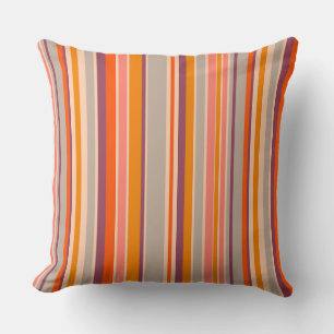 Lodrät orange rand i   PillowRetro 60 Kudde