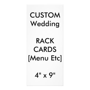 Lodrät Personligt bröllp Menu & Program Cards 9"x4