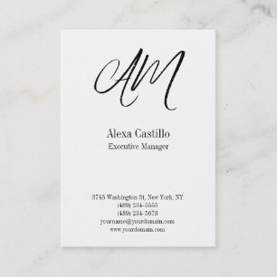 Lodrät professionell calligraphy monogram visitkort