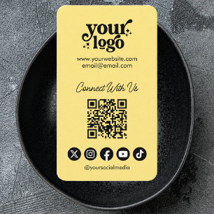 Lodrät QR Code Connect with US Social Media Coola Visitkort
