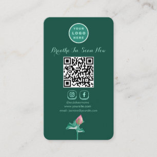 Lodrät QR-kod för Lotus Social Media Scannable QR- Visitkort