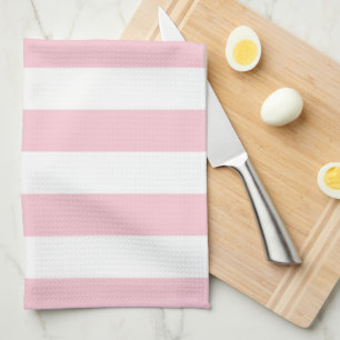 Lodrät Rand Baby Rosa och vitstripe Kökshandduk