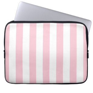 Lodrät Rand Baby Rosa och vitstripe Laptop Fodral