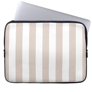 Lodrät Rand Beige och vit stripe Laptop Fodral