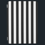 Lodrät Rand Black and White Stripe iPad Air Skydd<br><div class="desc">Lodrät Rand - svart och vitt stripe mönster.</div>