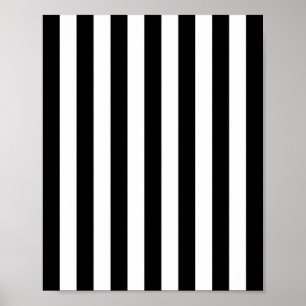 Lodrät Rand Black and White Stripe Poster