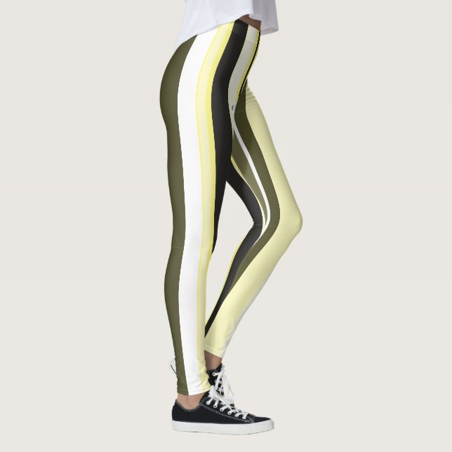 Lodrät Rand för Contemporary av effektiv Gult Leggings (Höger)