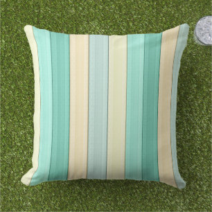 lodrät rand Pastel Mint Peach geometrisk Kudde