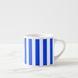 Lodrät Rand Sailor Blue & White Mönster Espressomugg