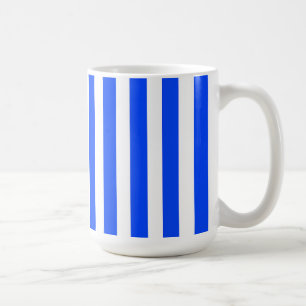 Lodrät Rand Sailor Blue & White Mönster Kaffemugg