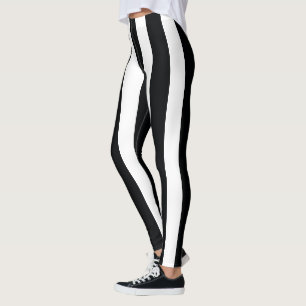 lodrät rand, svartvitt leggings