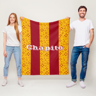 Lodrät Rand Zia Sol Red Gult New mexico Fleecefilt