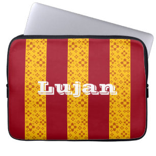 Lodrät Rand Zia Sol Red Gult New mexico Laptop Fodral