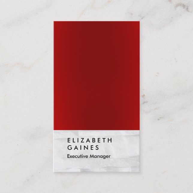 Lodrät Red grått wall bricka, enkel, vanlig hanter Visitkort (Framsida)