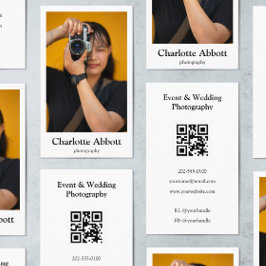 Lodrät Ren vit QR-kod för Gräns Visitkort