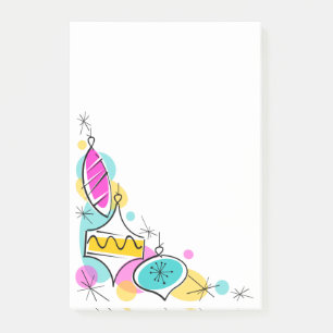 Lodrät Retro Träd Baubles Corner post-it notes Block