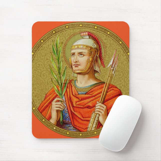 Lodrät Saint Sebastian (SNV 24) (Round Image) Musmatta (Med mus)