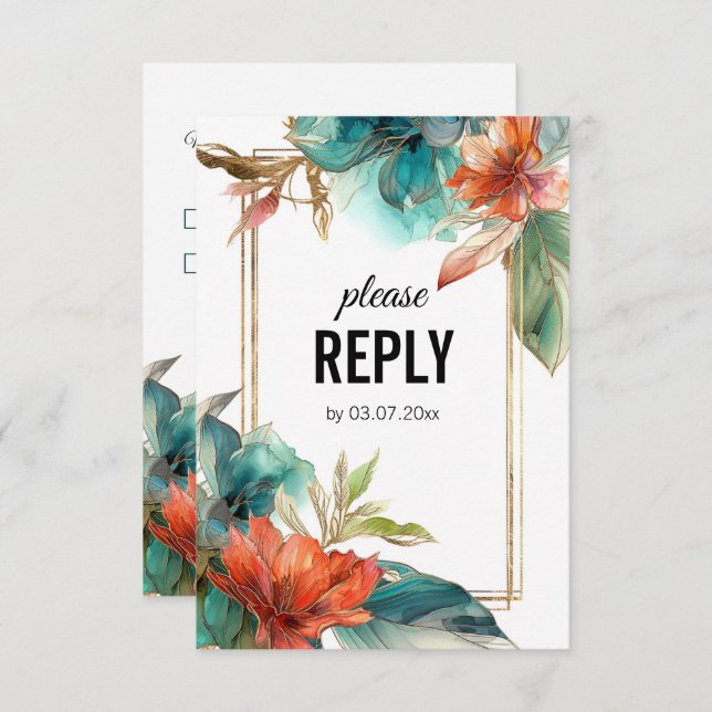 Lodrät + sång begär Hibiscus Sergranat Paradise OSA Kort (Fram/baksida)