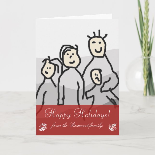 Lodrät säsong Hälsning Personfoto och text Helgkort (Framsida)