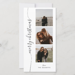 Lodrät Script Photo Strip Julkort