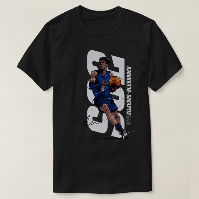 Lodrät Shai GilgeousAlexander Oklahoma City T Shirt (Design framsida)