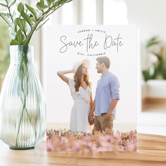 Lodrät Skalat meddelande Foto Spara datum (Skapare uppladdad)