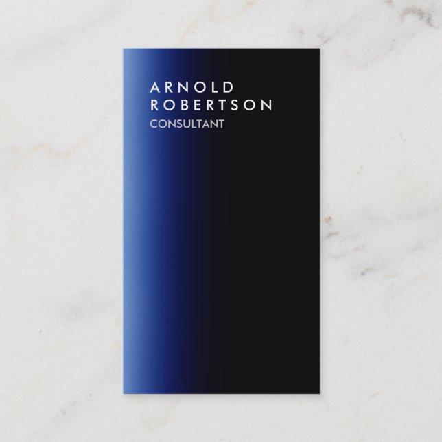 Lodrät Snyggt Blue Light Black, Affärskort Visitkort (Framsida)