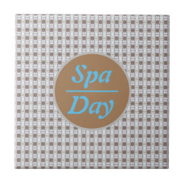 Lodrät Spa Day Tan chain Blue Diamond Tile Kakelplatta