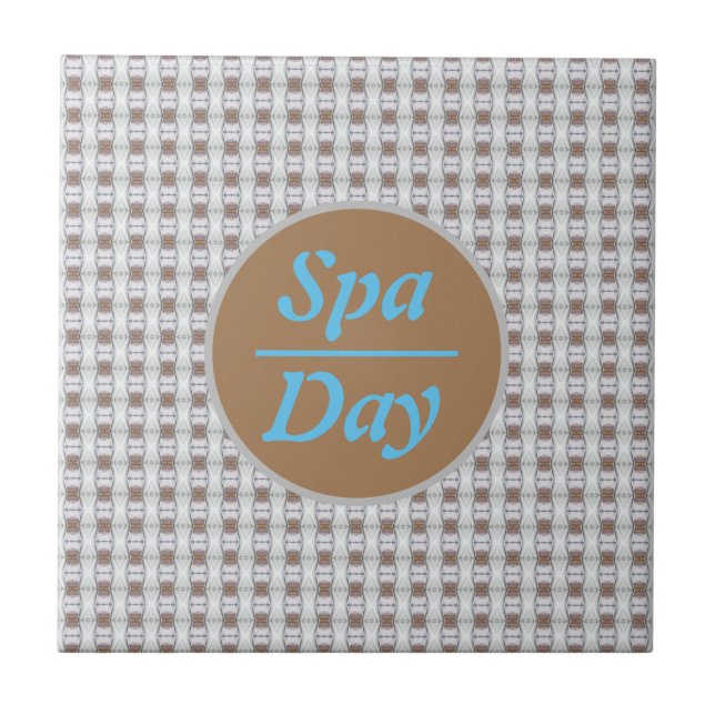 Lodrät Spa Day Tan chain Blue Diamond Tile Kakelplatta (Framsidan)