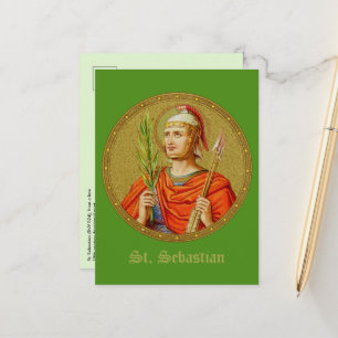 Lodrät St. Sebastian (SNV 24) (Round Image) Post Vykort