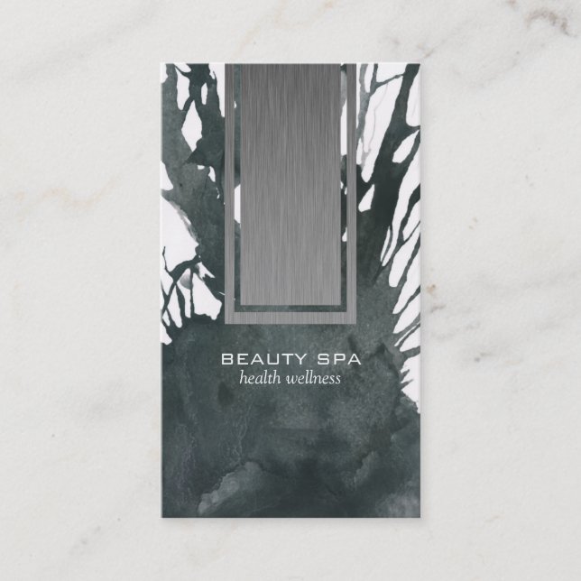 Lodrät Steel Panel Bläck Visitkort (Framsida)