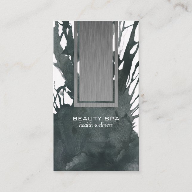 Lodrät Steel Panel Bläck Visitkort (Framsida)