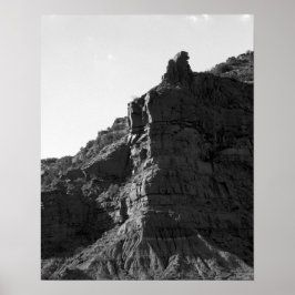 Lodrät Svartvitt Rocky Cliff Ligcape 16 x 20 Poster