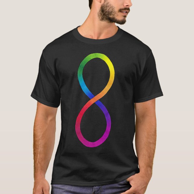 Lodrät Symbol för autistiskt Pride T Shirt (Framsida)