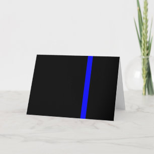 Lodrät Symbolisk tunn blå linje Kort