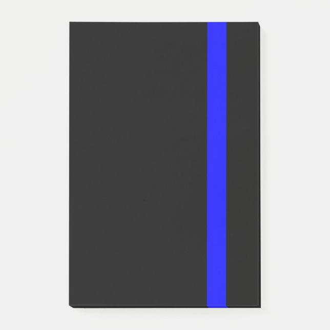 Lodrät Symbolisk tunn blå linje Post-it Block (Framsida)