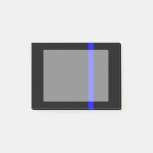 Lodrät Symbolisk tunn blå linje Post-it Block