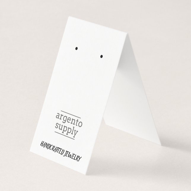 Lodrät Tält-avläsningskort med bild vid Grund Visitkort (Framsida)