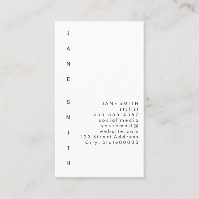 Lodrät Textdesign Visitkort (Framsida)