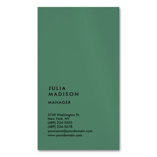 Lodrät Trendig Manager Consultant Magnetiska Visitkort (Framsida vertikal)