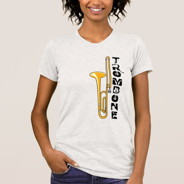Lodrät Trombone T Shirt (Framsida)