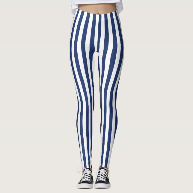 Lodrät tunn marin Rand Leggings (Framsida)