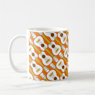 Lodrät Ukulele Mönster Kaffemugg