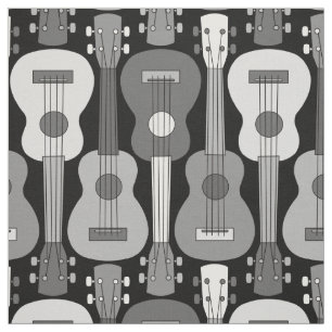 Lodrät Ukulele Mönster Tyg